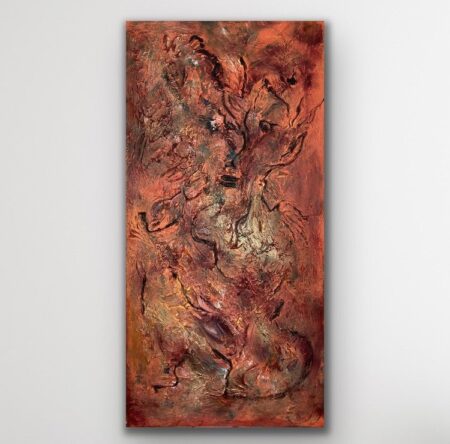 Sabine Runge Painting firewolf-120x60-cm